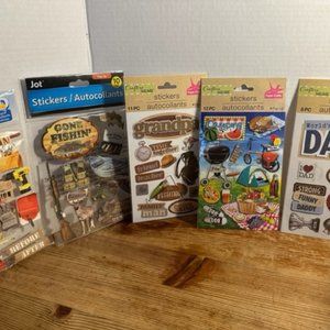 5 Packs of Dad hobby stickers 51 total